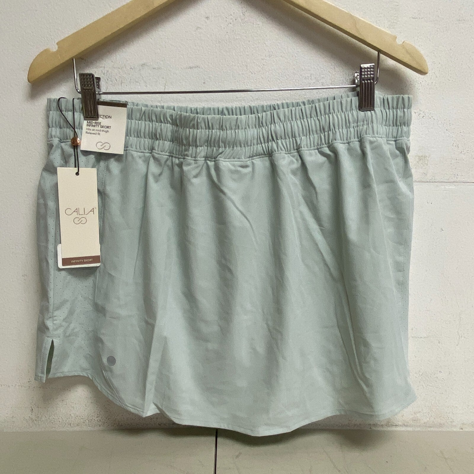 Calia Womens Mid Rise Infinity Run Skort Calming Green WAX12336 BRAND NEW