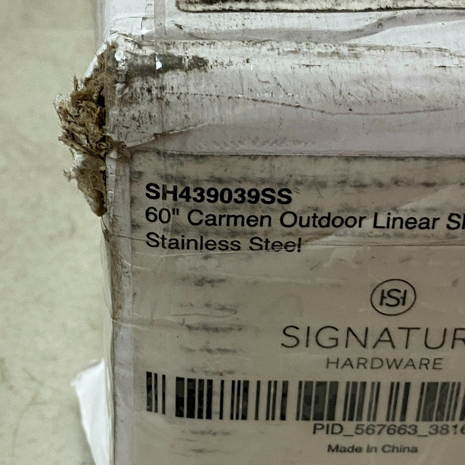 Signature Hardware 60" Carmen Linear Shower Drain - Matte Black