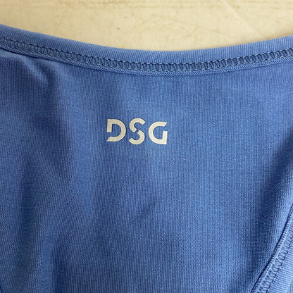 DSG Girls Performance Everyday Relaxed Fit Ruched Tank Basin Blue DAG13123 New