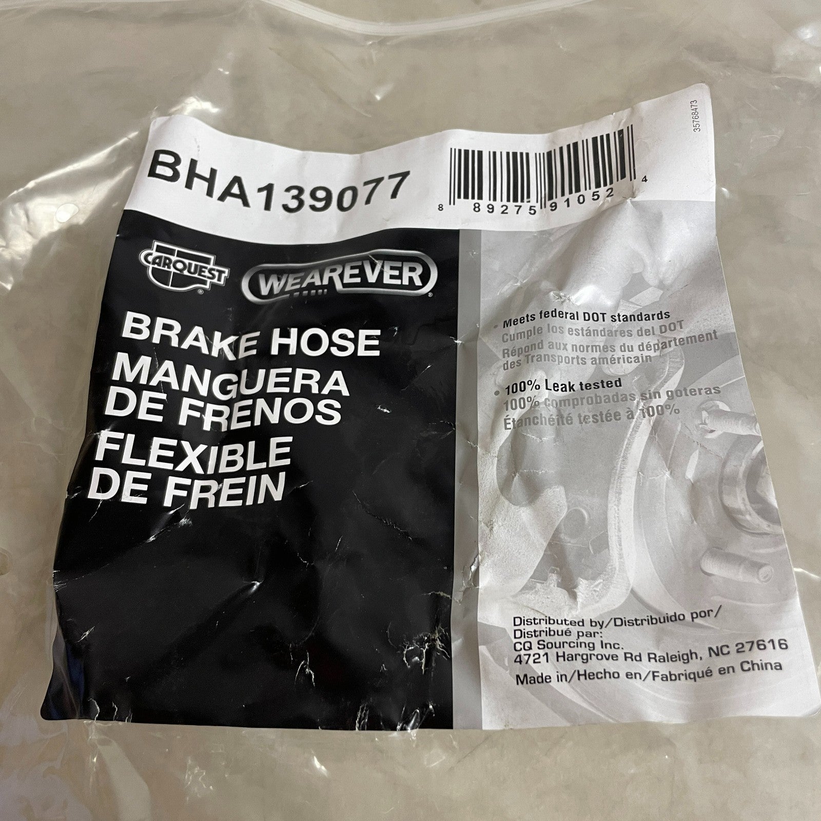 Carquest Wearever BHA139077 Premium Brake Hose Assembly