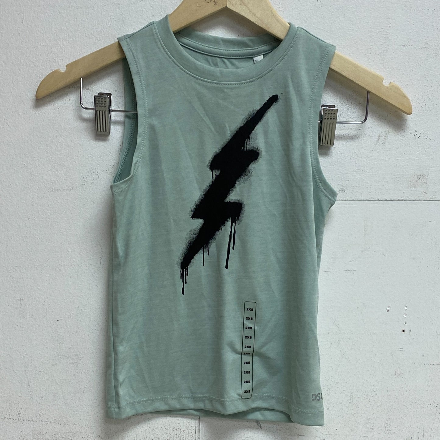 DSG Boy's Novelty Muscle Relaxed Fit Tank Light Sage / Dark Sage Bolt DAB11115N