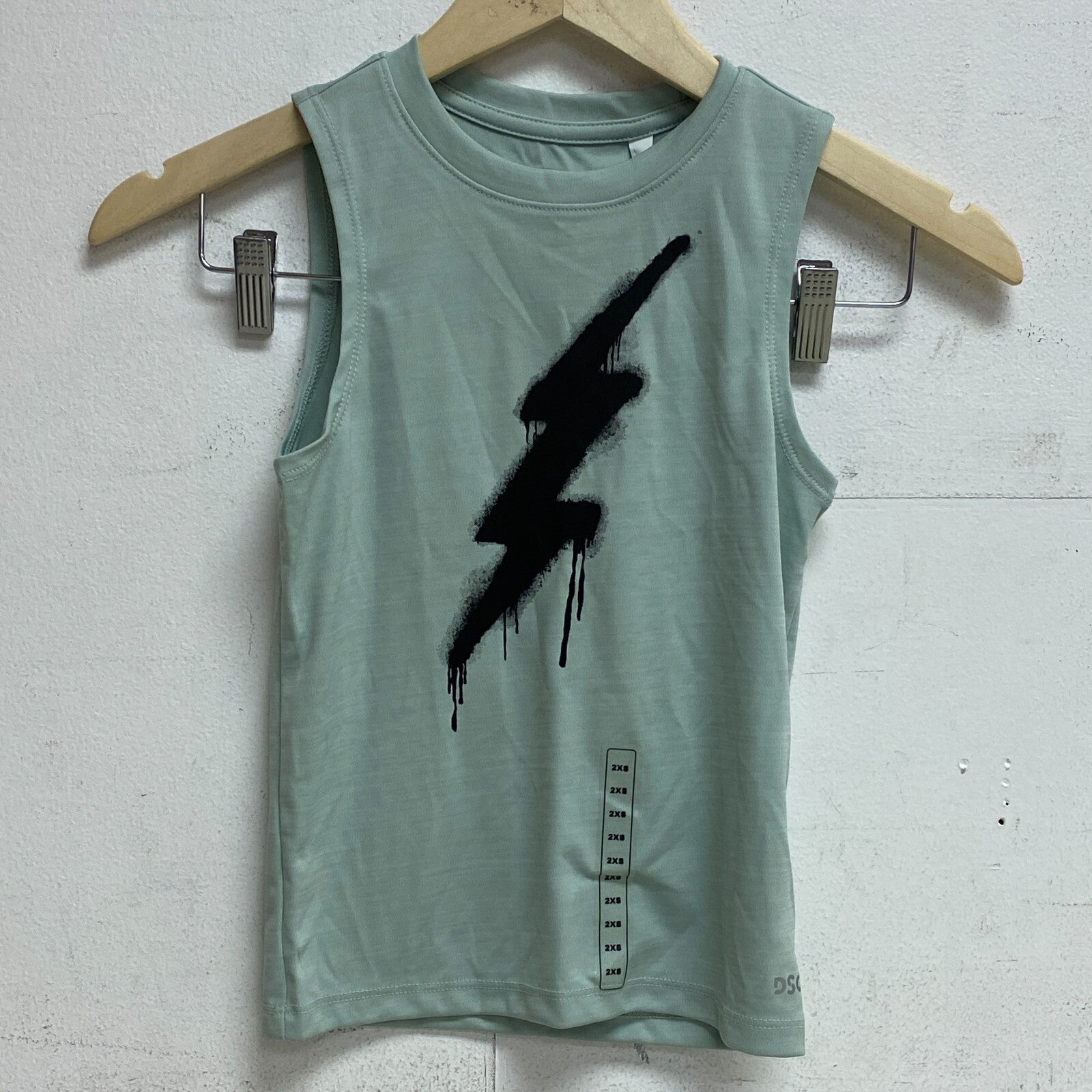 DSG Boy's Novelty Muscle Relaxed Fit Tank Light Sage / Dark Sage Bolt DAB11115N