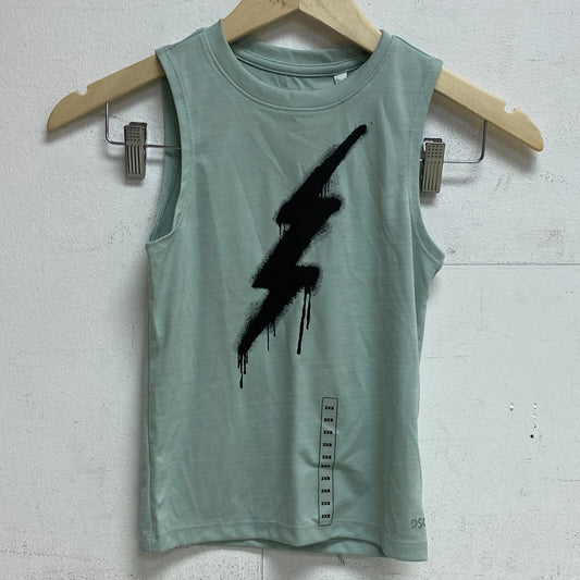 DSG Boy's Novelty Muscle Relaxed Fit Tank Light Sage / Dark Sage Bolt DAB11115N