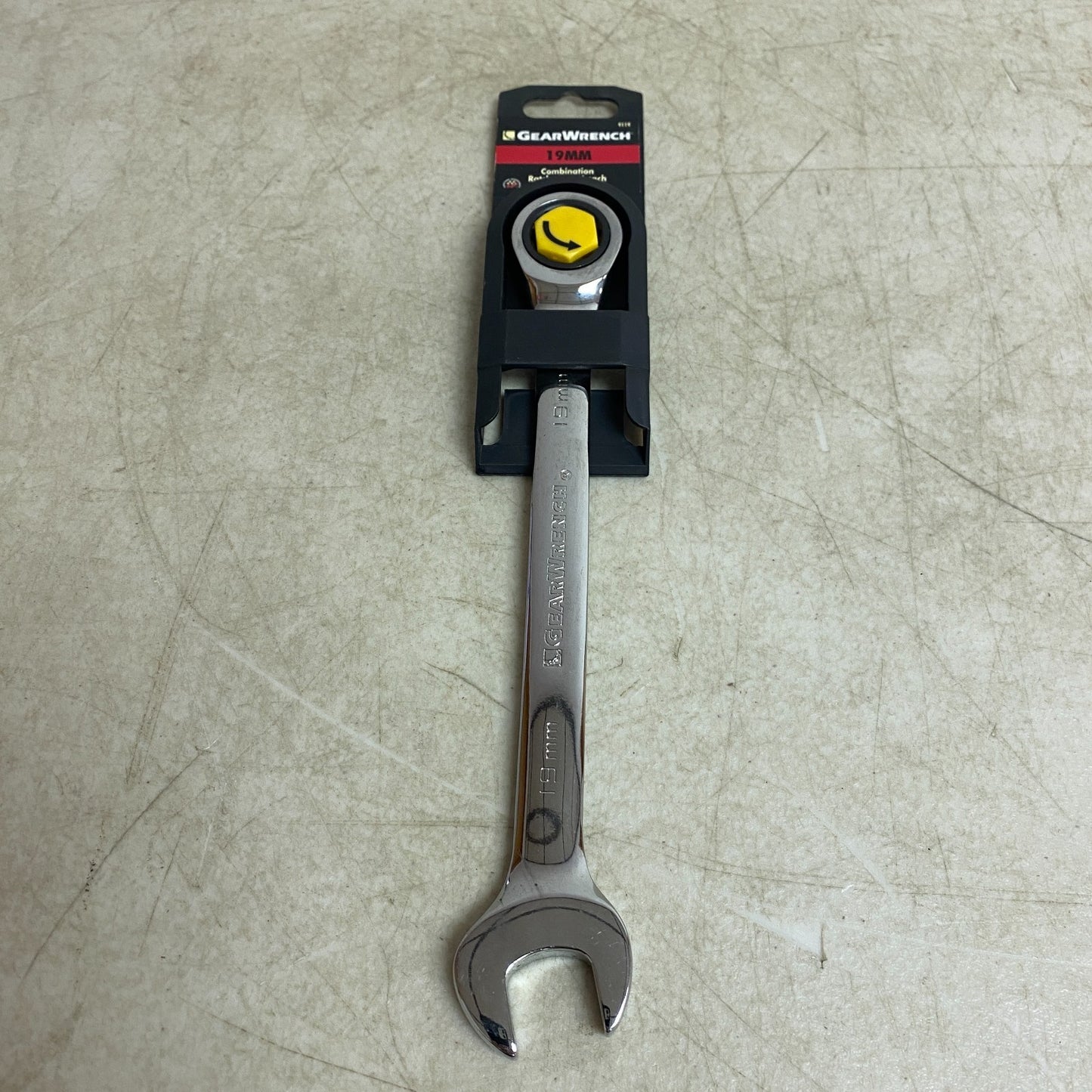 GEARWRENCH 19 mm 72 Tooth 12 Point Ratcheting Combination Wrench Chrome 9119