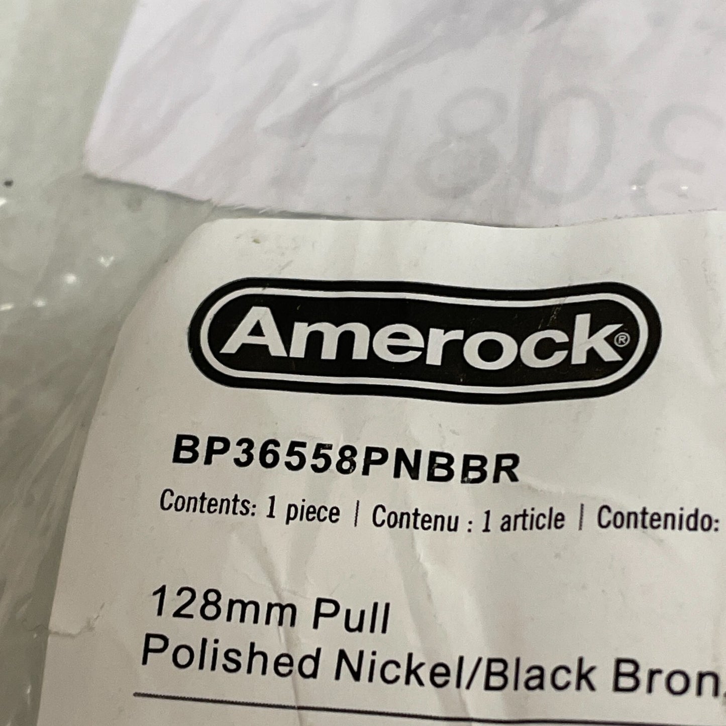 Amerock 5" Cabinet Pull Polished Nickel/Black Bronze BP36558PNBBR