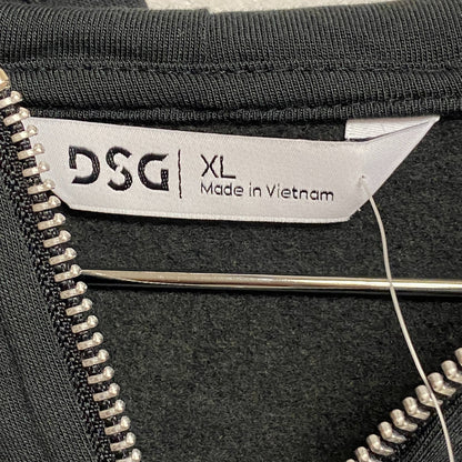 DSG Womens So Soft Full Zip Hoodie Pure Black Solid Long Sleeve DAW23407