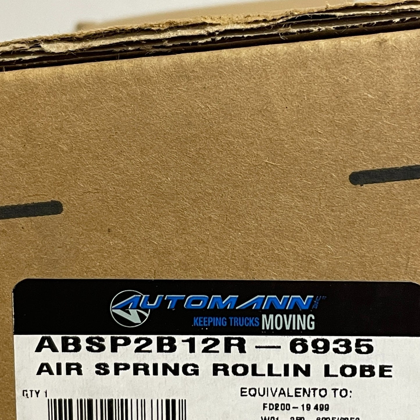 Automann ABSP2B12R-6935 Air Spring Double-Convoluted Load Axle Suspension
