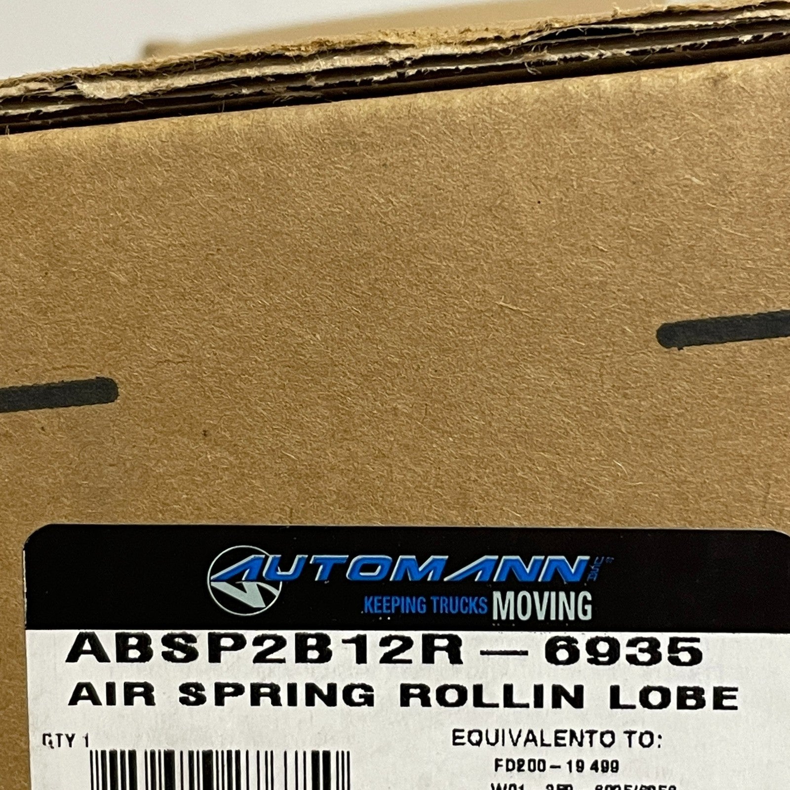 Automann ABSP2B12R-6935 Air Spring Double-Convoluted Load Axle Suspension