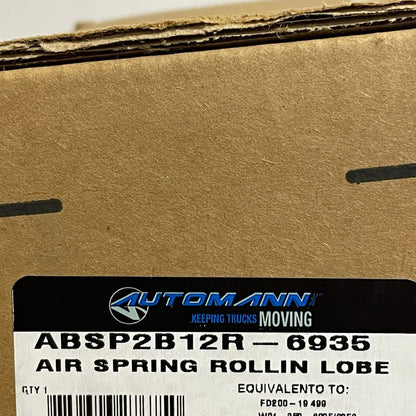 Automann ABSP2B12R-6935 Air Spring Double-Convoluted Load Axle Suspension