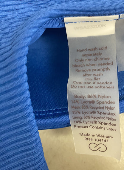 Calia Women's Swim Bikini Top Seamed Square Neck Top ROYAL BLUE WSA23209R New!