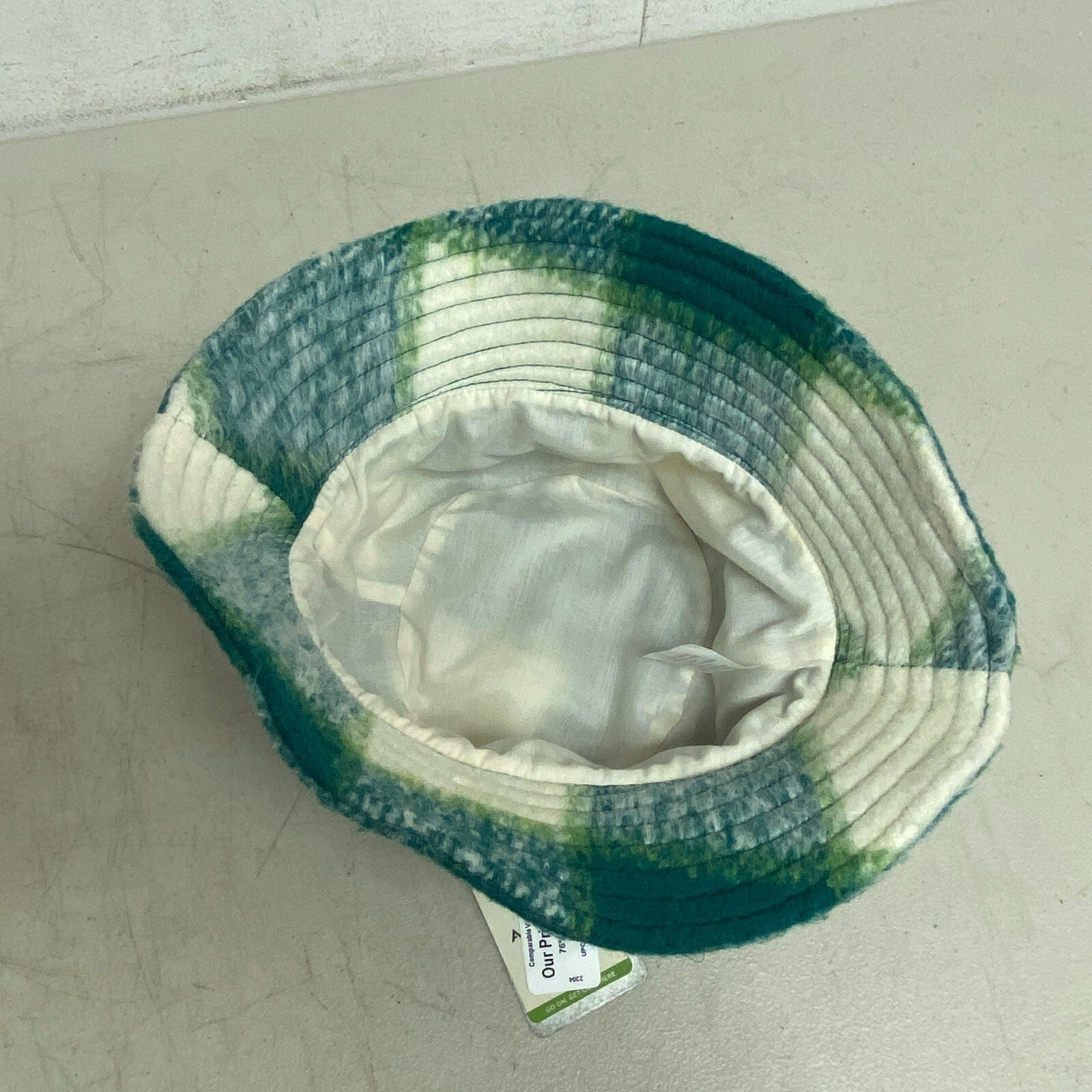 Alpine Design Women's Brushed Bucket Hat Women Green Plaid MSRP $30 ADWA2016