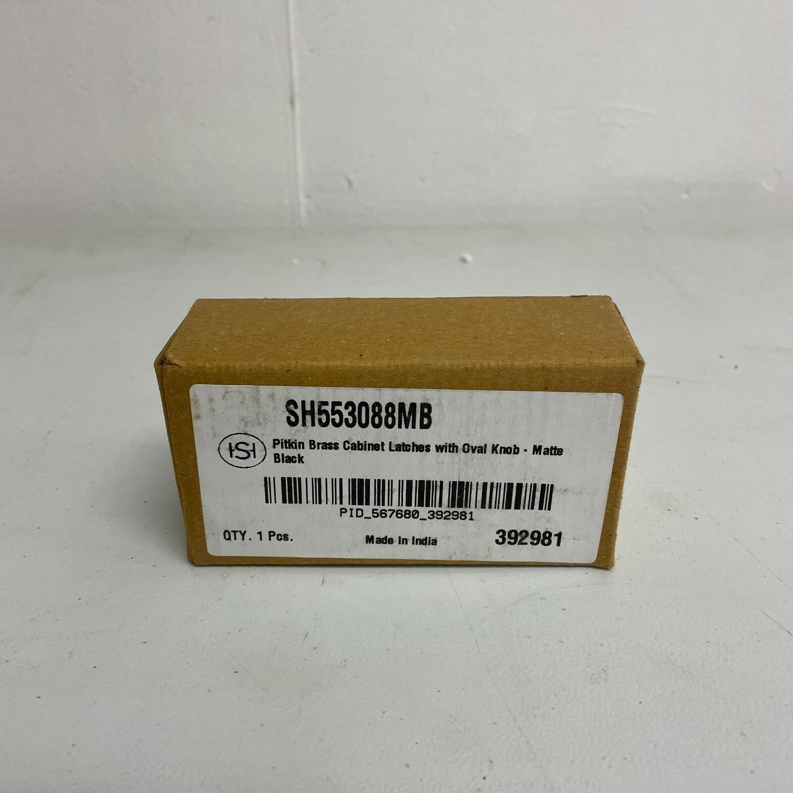 Signature Hardware Pitkin Brass Cabinet Latches with Oval Knob - Matte Black