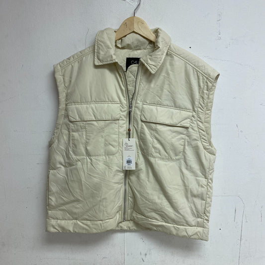 CALIA Womens Journey Fashion Zip Pocket Vest Light Sand Different Sizes WAX36035