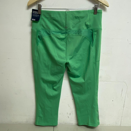 DSG Womens Run Capri Tight Slime Green Solid Stylish Comfortable DAW21209Z