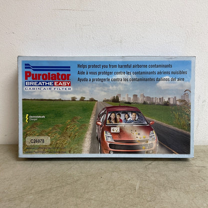 Purolator C26078 Cabin Air Filter for BMW 5-Series 13" × 7.5" × 1.9" OE Fit