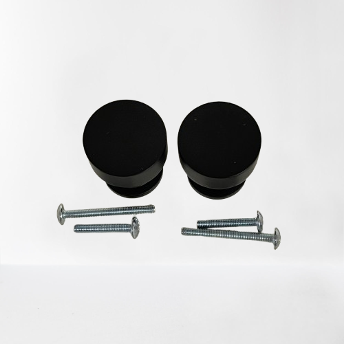 Signature Hardware 1-1/4" Colmar Brass Cabinet Knob - 2 pack - Black SH553066BLK