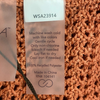 Calia Women's Sweater Knit Cover Up Mid Rise Swim Bottom Apricot Aura WSA23914