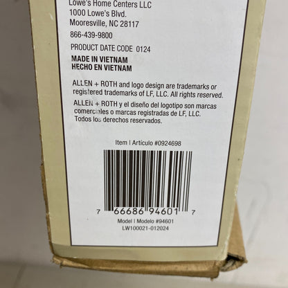 allen + roth 2-in Room Darkening Cordless Faux Wood Blind White 34in x 64in