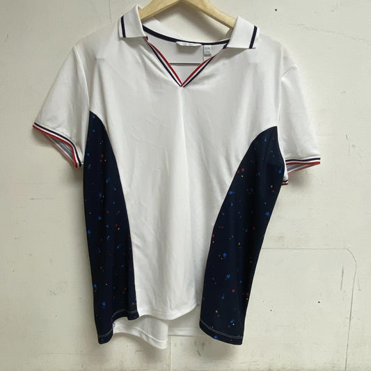 Lady Hagen Women's Golf Short Sleeve Polo Shirt Size Pure White WGH11477