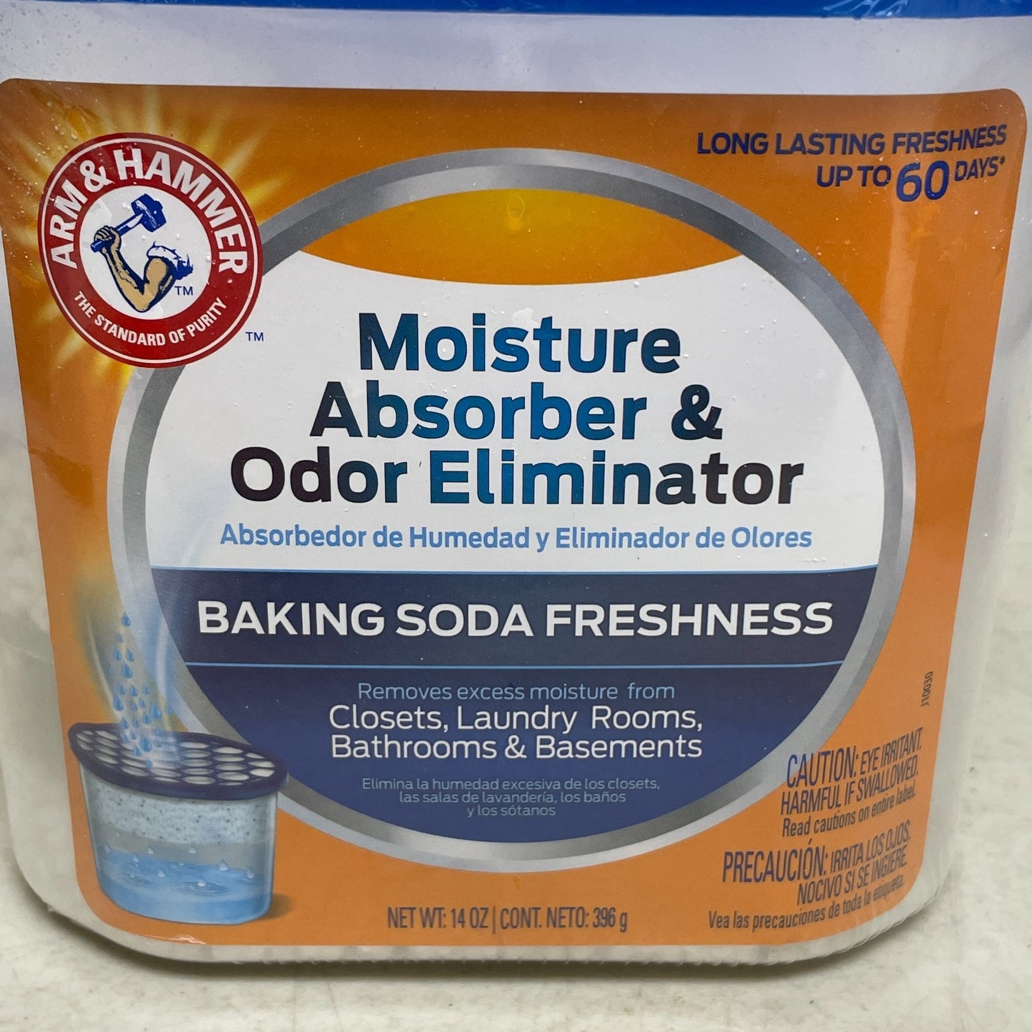 Arm & Hammer Moisture Absorber & Odor Eliminator 14oz Tub 2-Pack Fragrance Free
