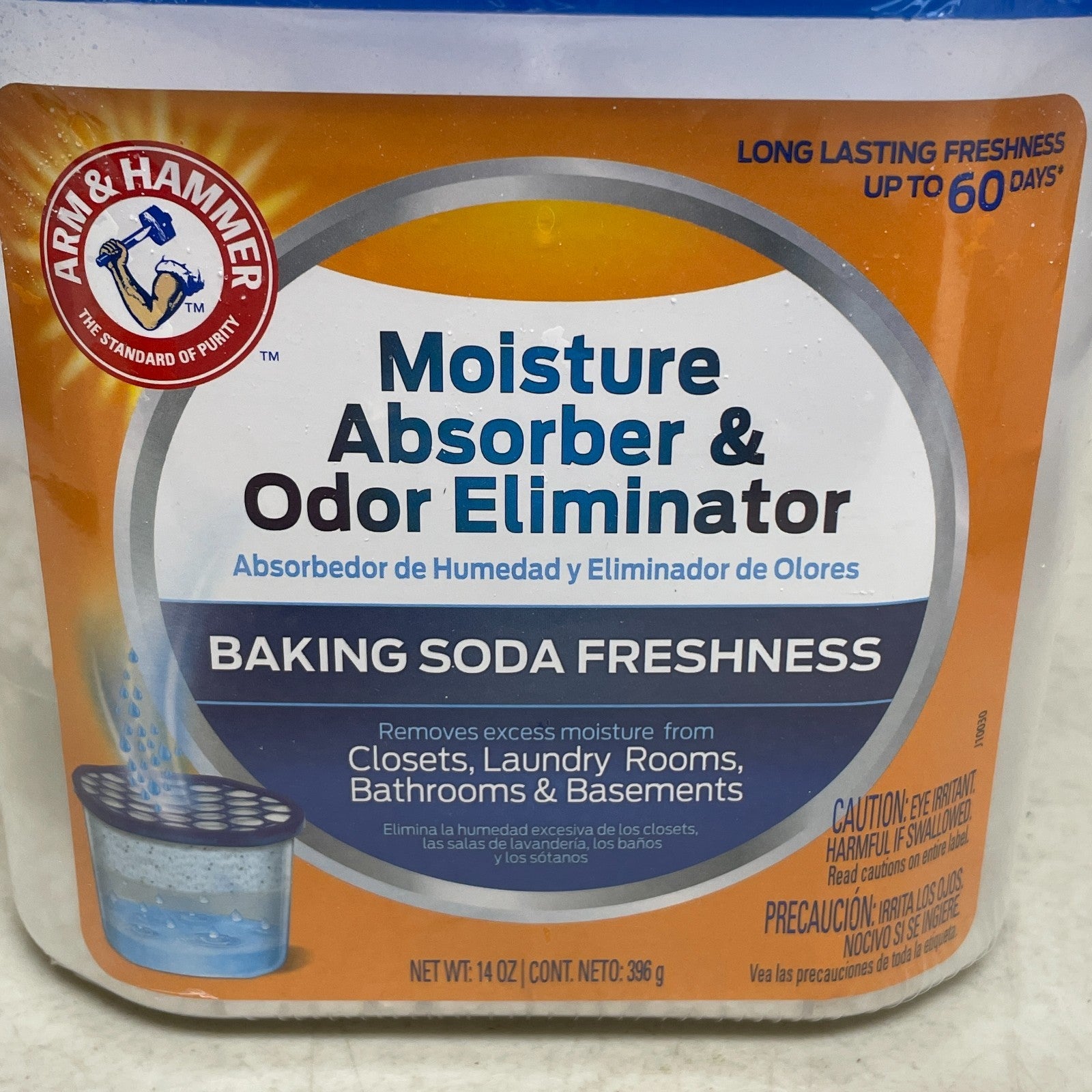 Arm & Hammer Moisture Absorber & Odor Eliminator 14oz Tub 2-Pack Fragrance Free
