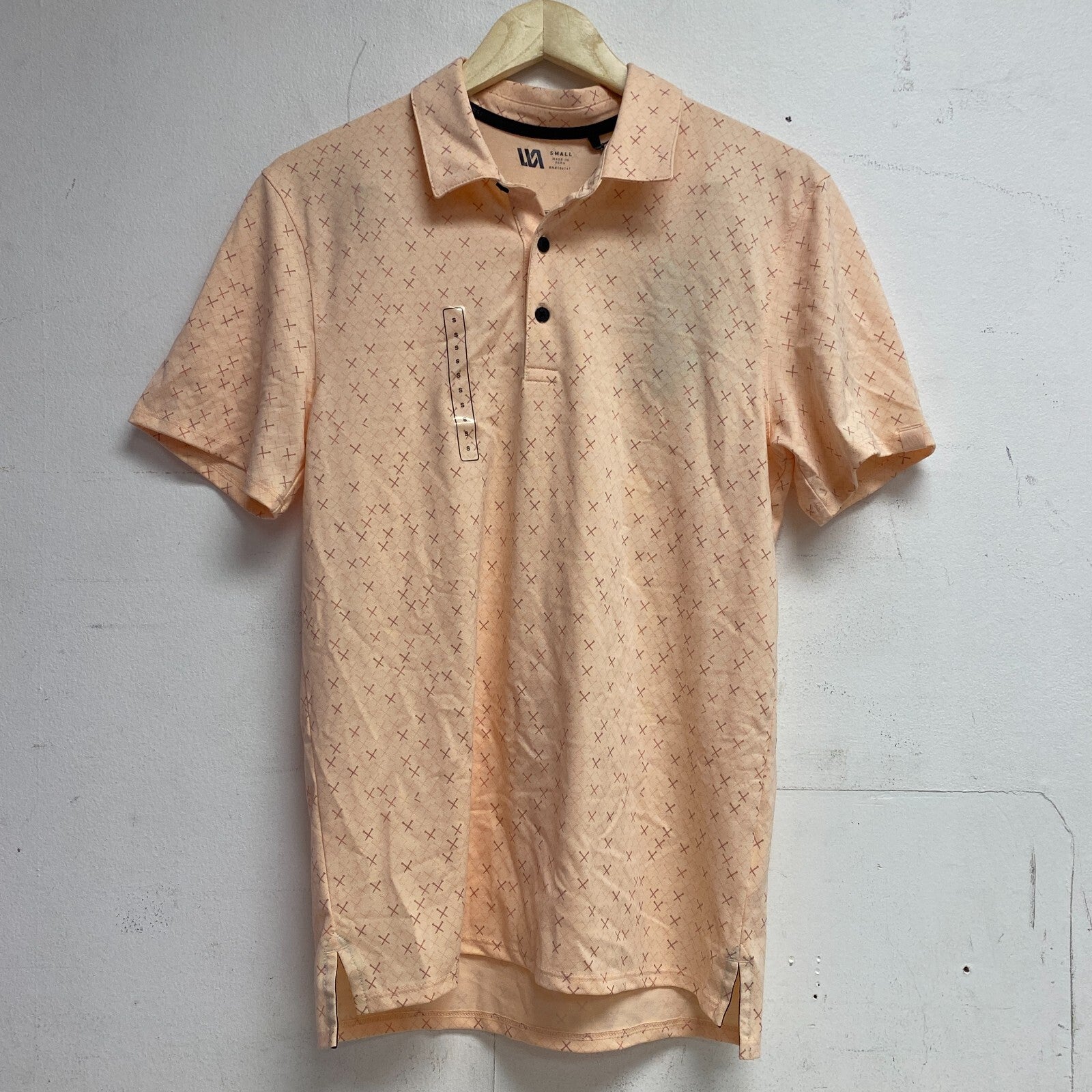 VRST Men's Golf Broken Tees Print Polo Broken Tees Tinted Melon MVG10015 New