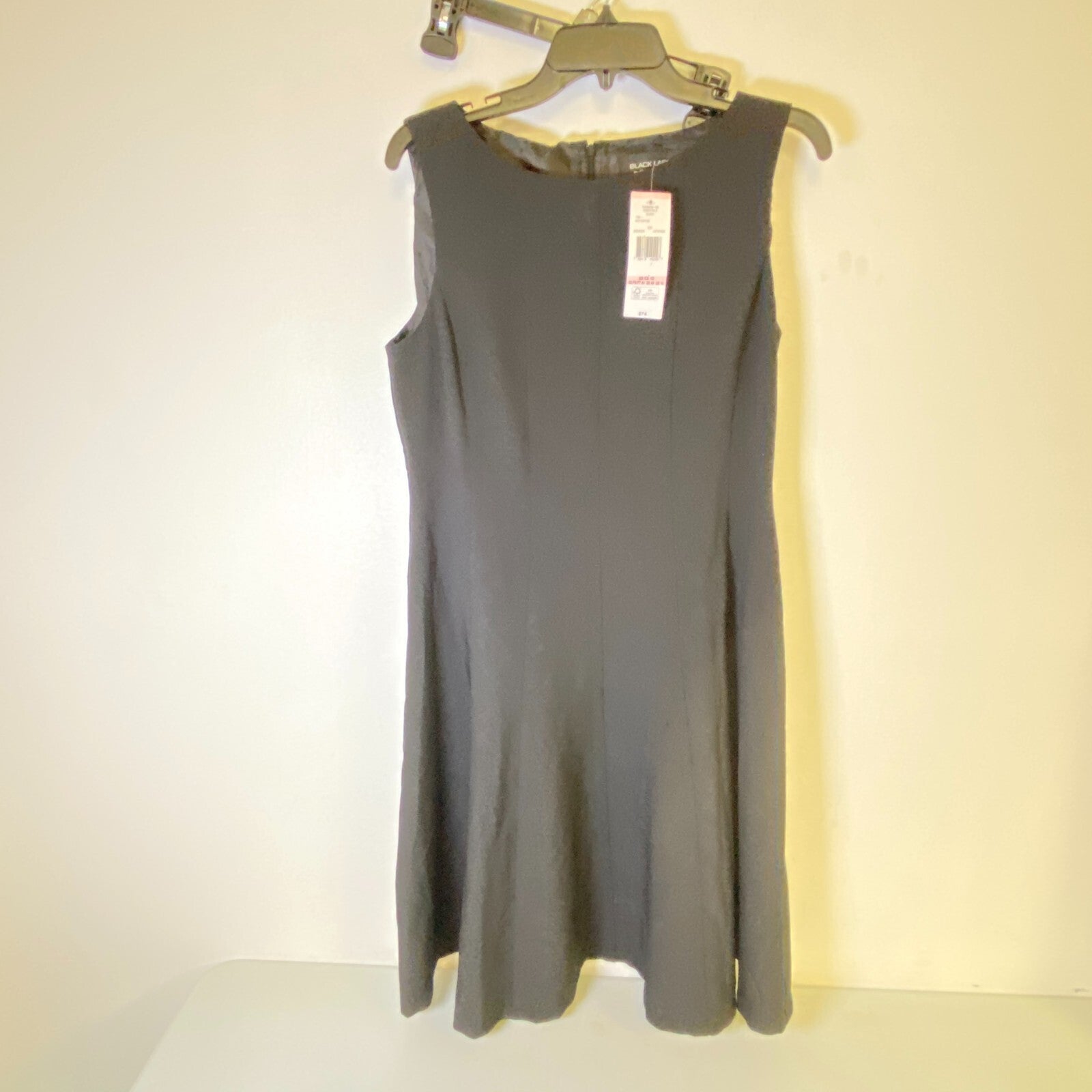 Black Label By Evan-Picone Womens Sleeveless Fit+Flare Dress Size 10 Color Black