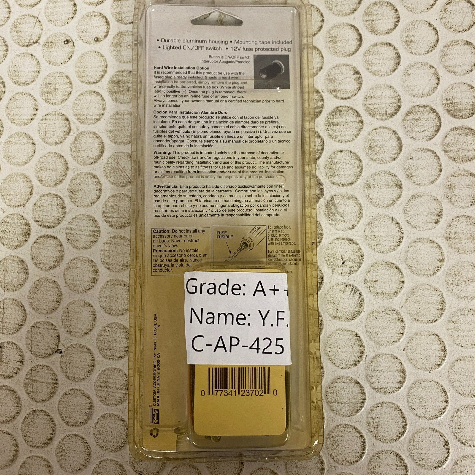 Custom Accessories 8″ Slim Line Blue LED Interior Light 1 Pair 23702