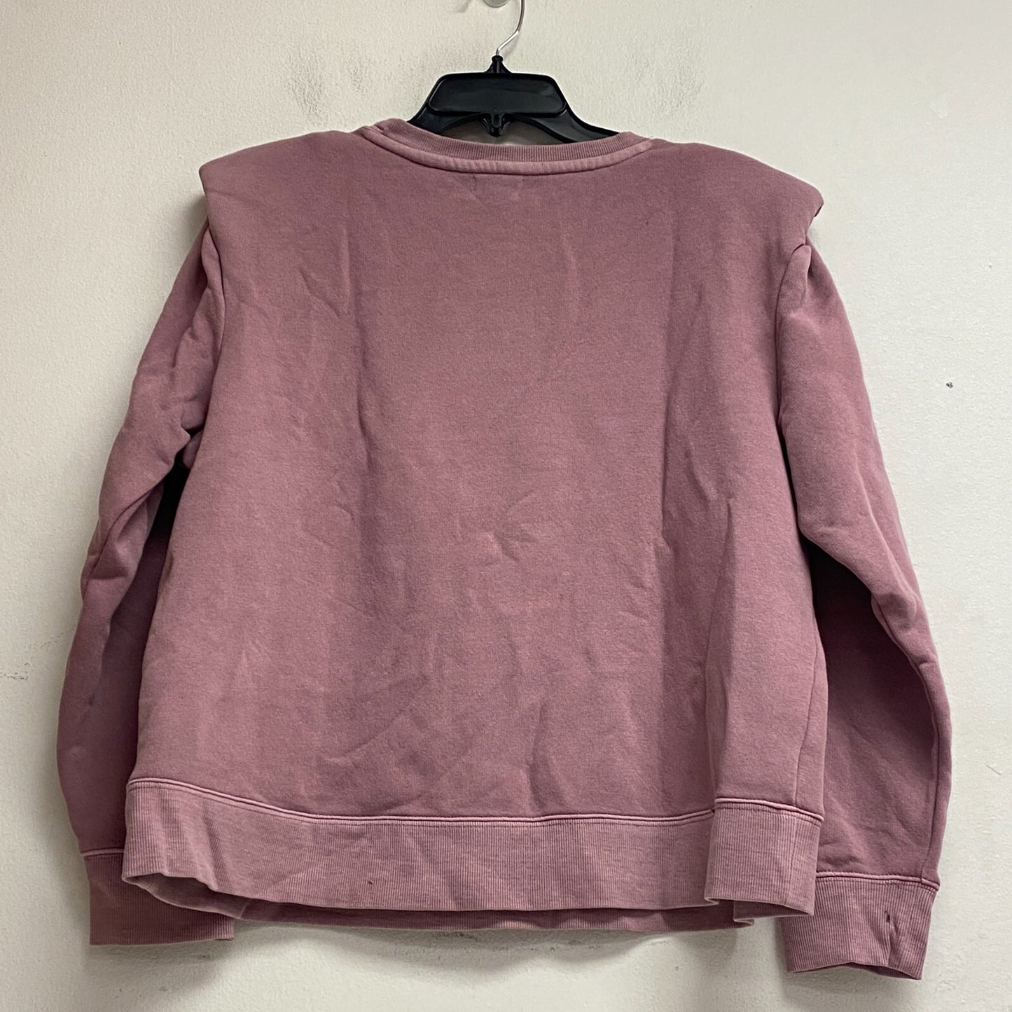 Ana Women's Padded Shoulders Long Sleeve Sweatshirt Size PXL Color: Western Rose