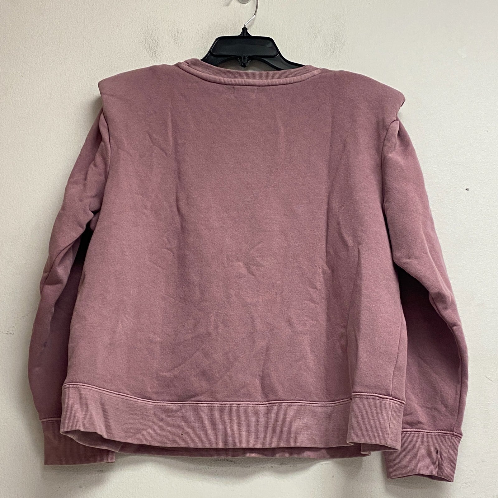 Ana Women's Padded Shoulders Long Sleeve Sweatshirt Size PXL Color: Western Rose