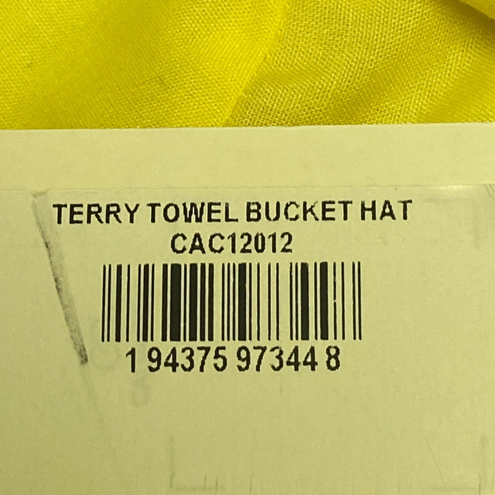 CALIA Terry Towel Bucket Hat Golden Wheat Size S/M NWT CAC12012