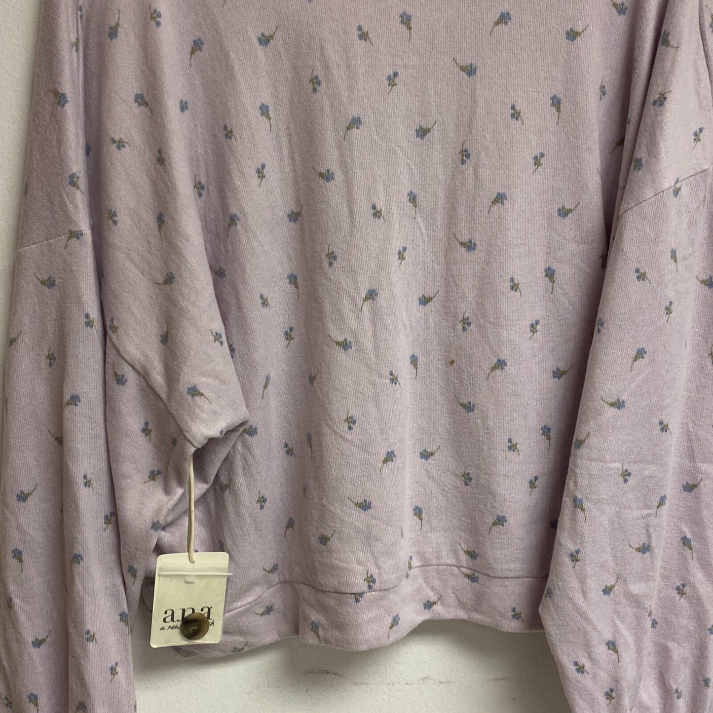 Ana a new approach size XL crop long sleeve button v-neck cardigan color Ditzy