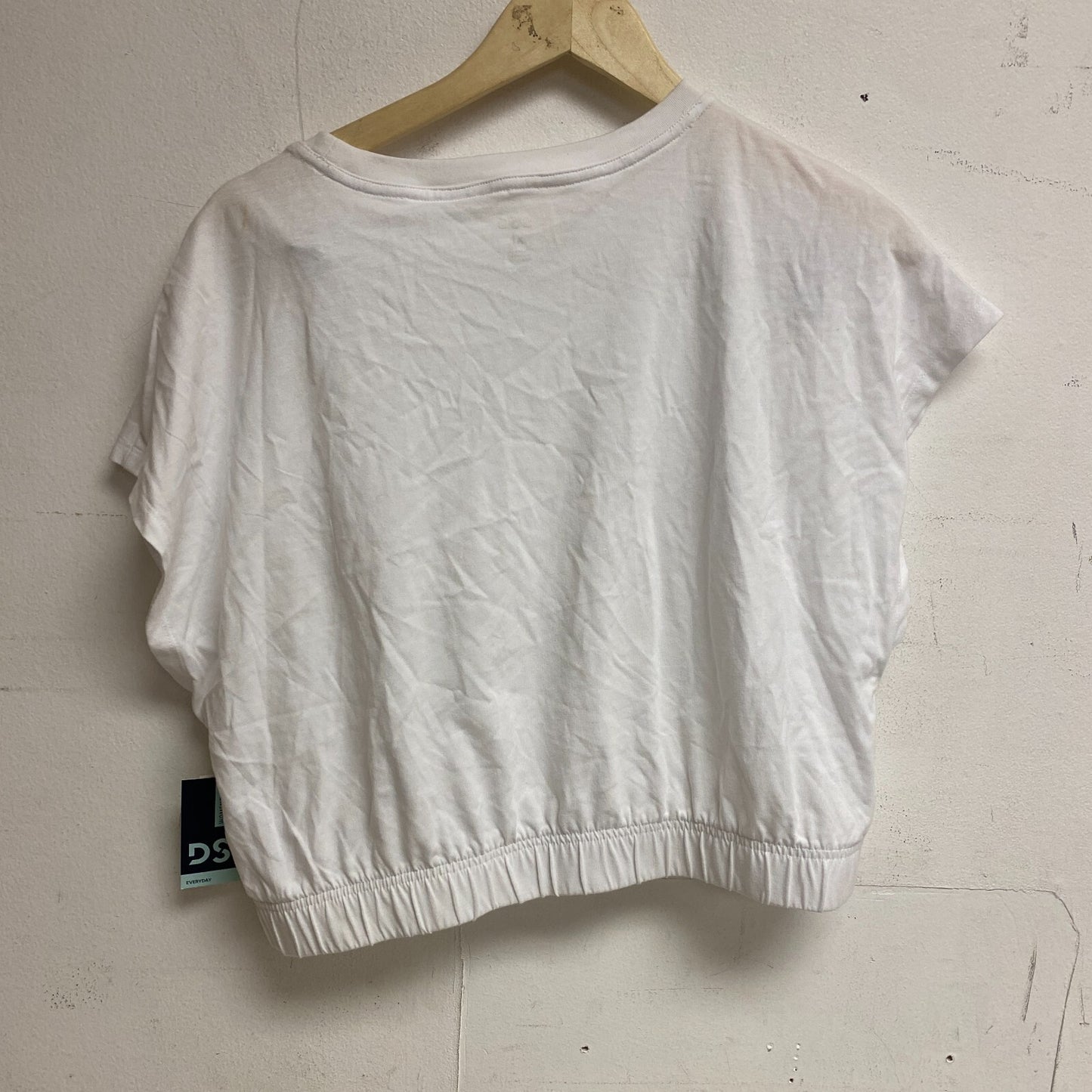 DSG Womens Cinched Hem Tee Pure White DAW12116 BRAND NEW