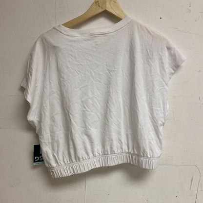 DSG Womens Cinched Hem Tee Pure White DAW12116 BRAND NEW