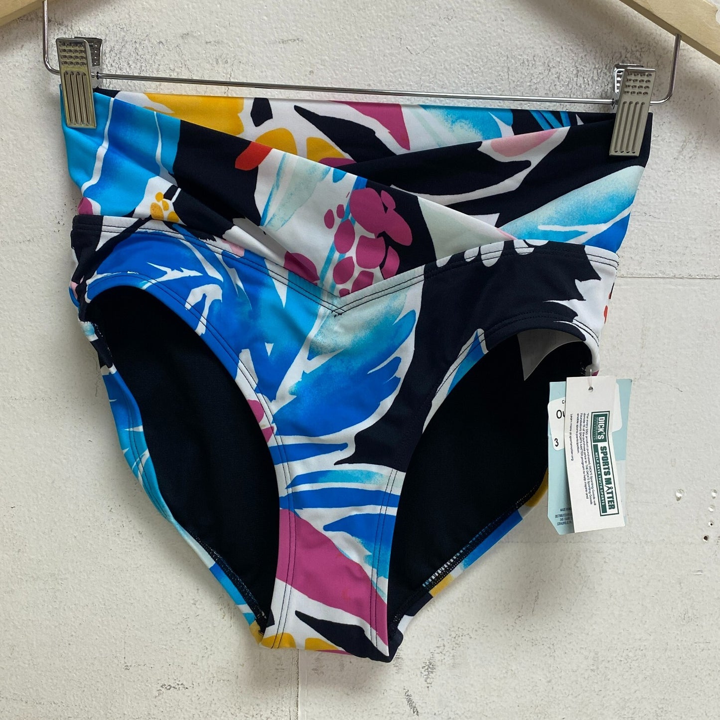 DSG Women's V High Waist Swim Bottoms Deco Floral Trendy Trop DSW2804PRT