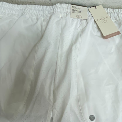 Calia Women Infinity Run Mid Rise Skort Relaxed Fit Pure White WAX12360W