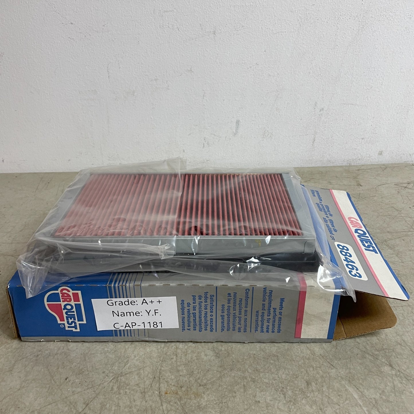 Carquest 88463 Premium Engine Air Filter Rectangular Panel High Quality