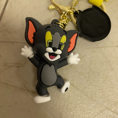 Assorted Silicone Tom And Jerry Keychain Tom Accessory