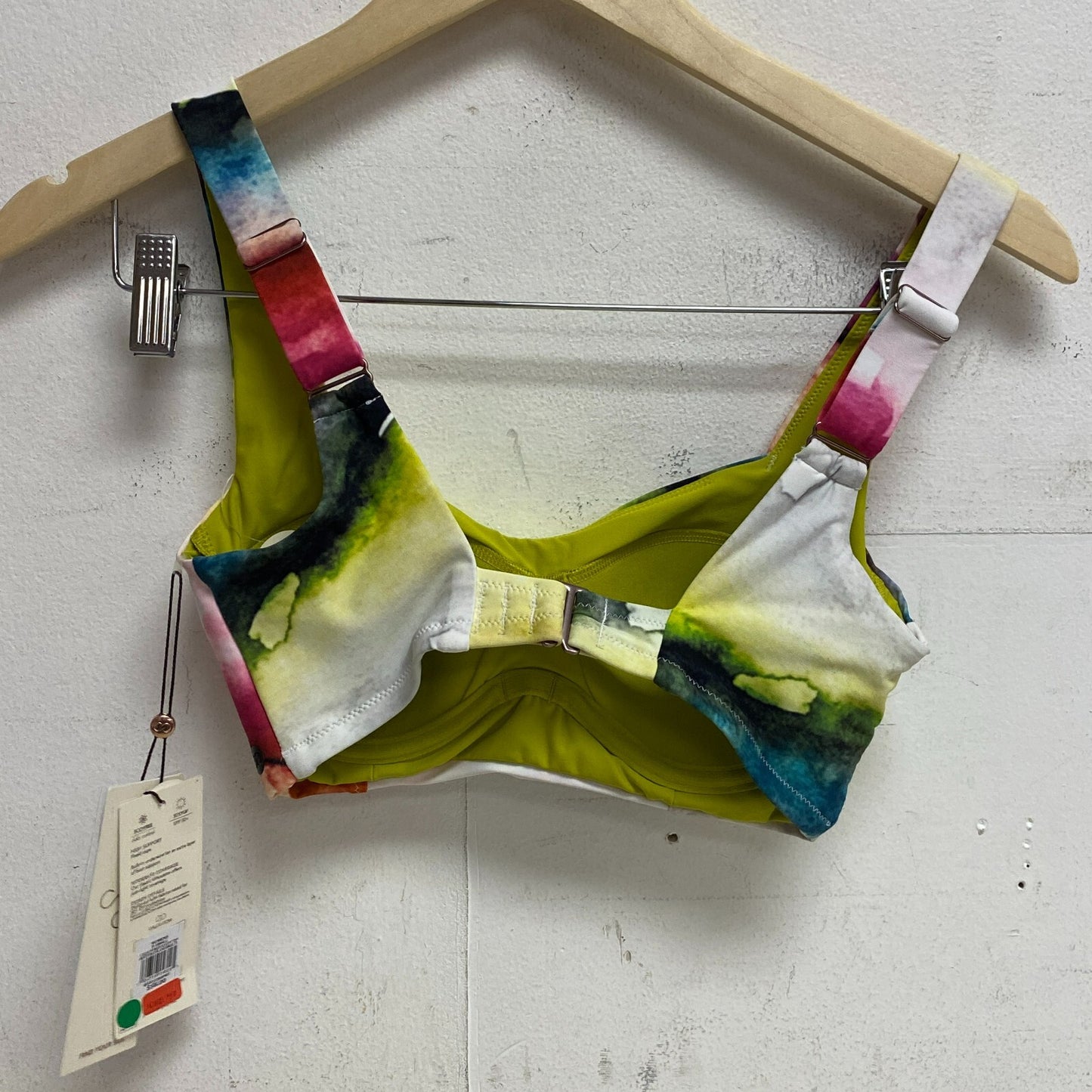 Calia Womens Bikini Top Power Sculpt Top Watercolor Multi WSA22208PRT