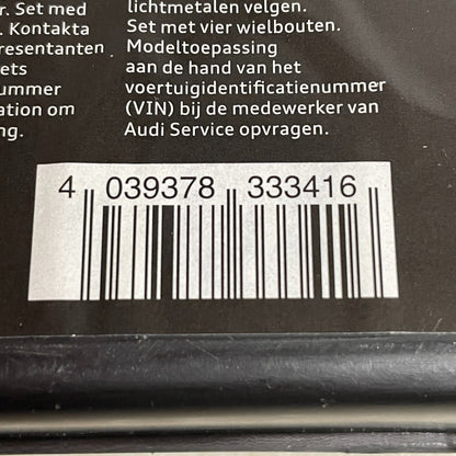 Audi Anti Theft Wheel Bolts Set with Key Chrome Silver 8P0071455
