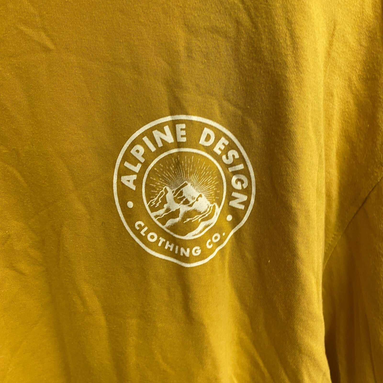 Alpine Design Men's AD M Long Sleeve Graphic Print Tee AD Logo/Gold ADM23200 New