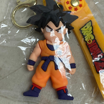 New Assorted Silicone Dragon Ball Z Keychain With Base Goku Accessory Keyring