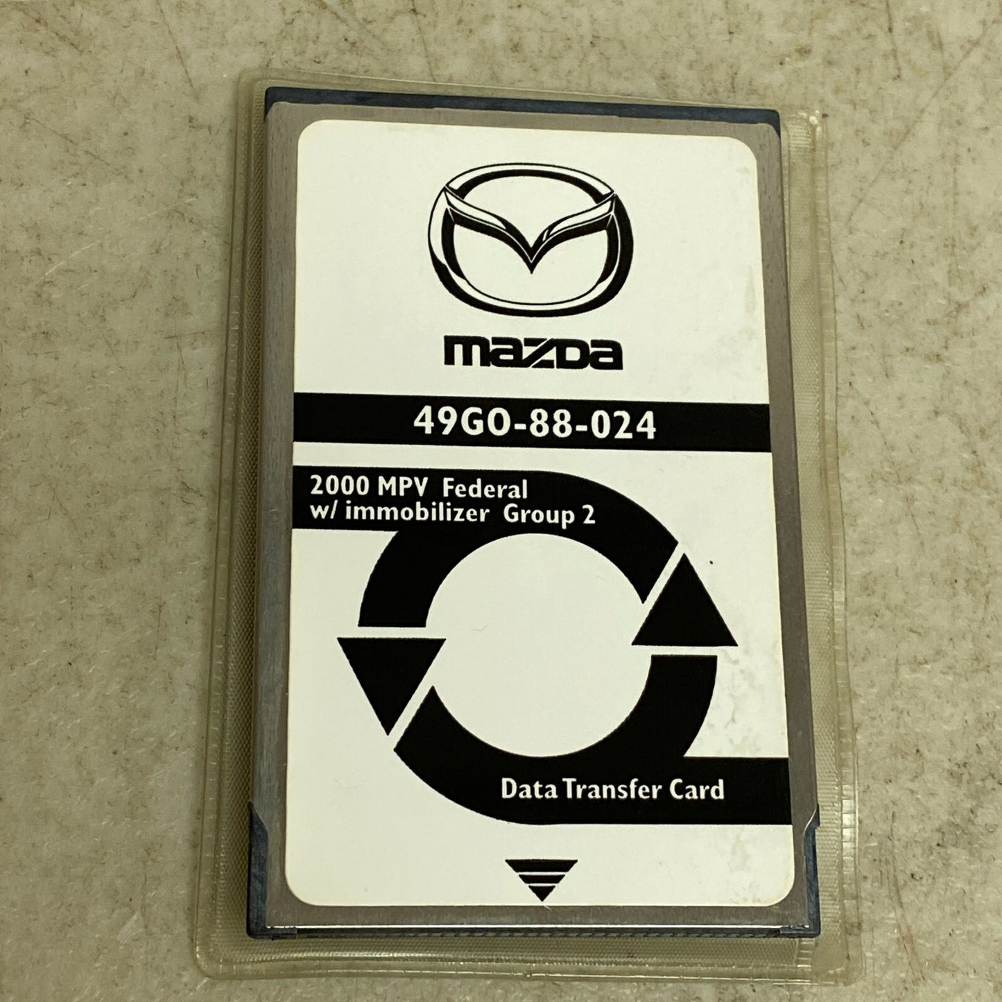 Mazda Data Transfer Card 2000 MPV Federal w/ immobilizer 1 & 2 49G0-88-024