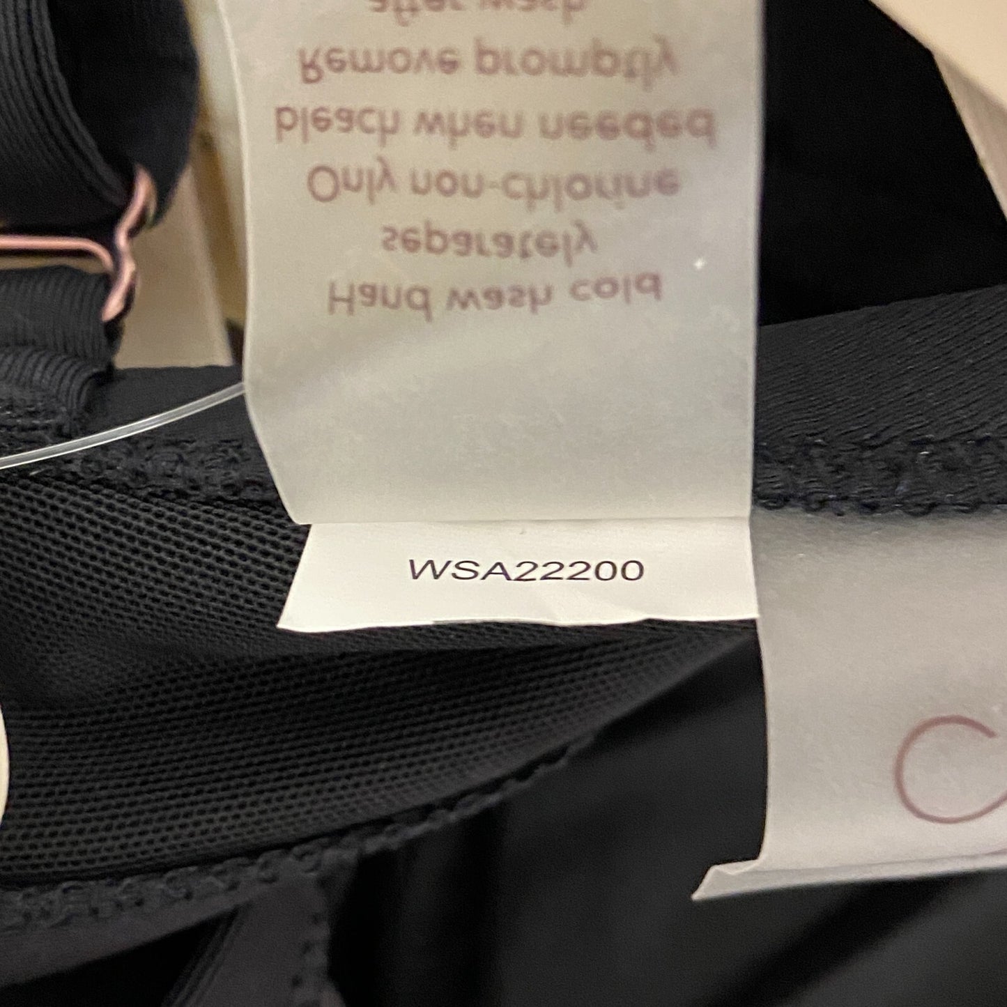 Calia Women's Swim Collection Tie Front Racerback Bikini Top Pure Black WSA22200