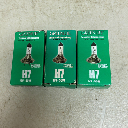 Greenlite Tungsten Halogen Lamp H7 12V-55W (3 Pack)