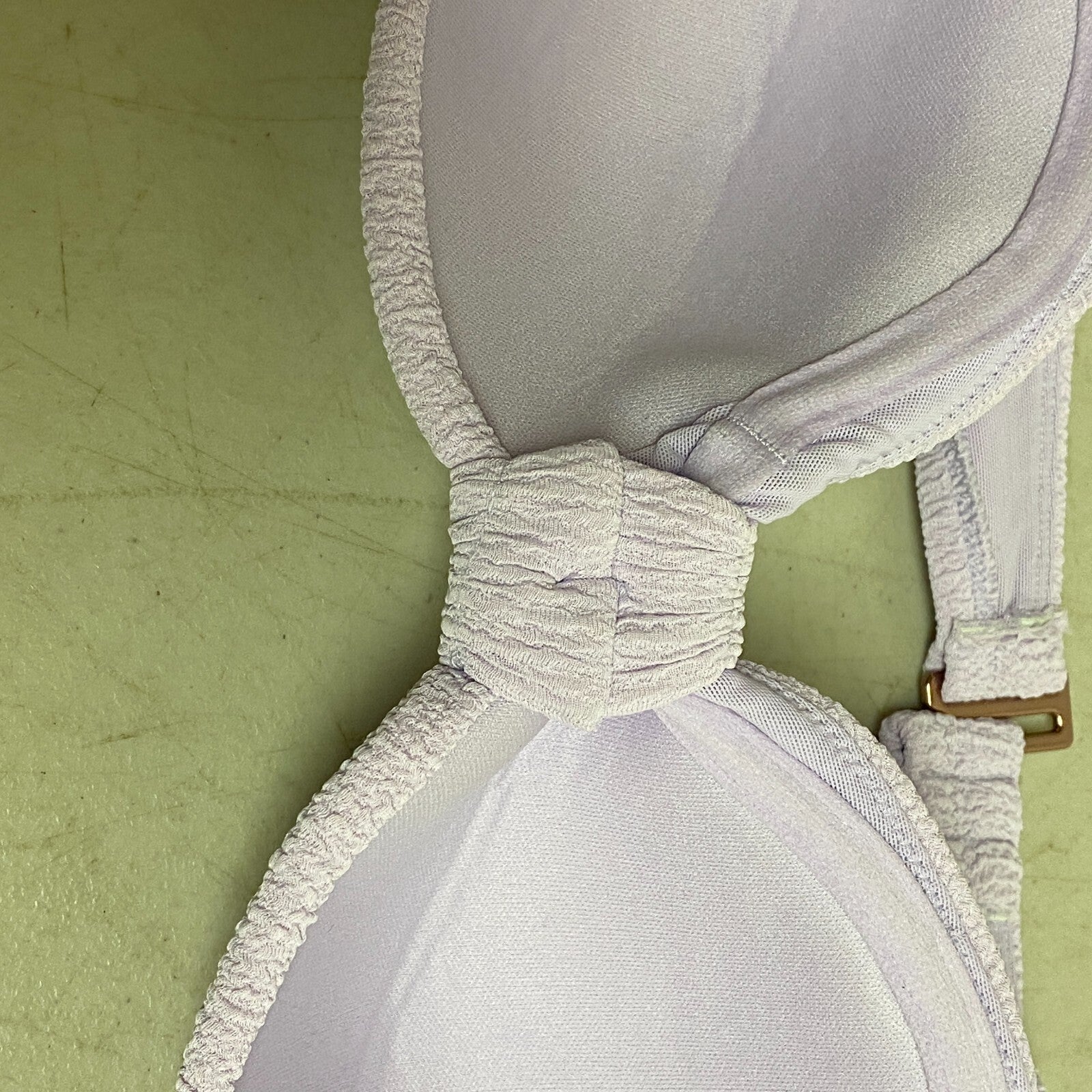 CALIA Women's Knot Front Bikini Top Lilac Flash WSA23211N