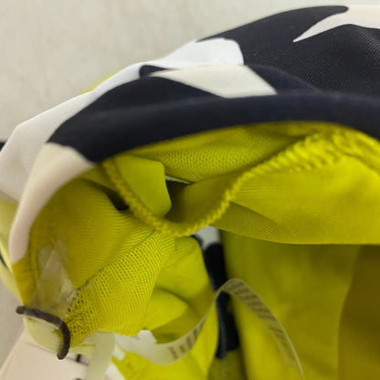 Calia Women's Swim Medium Support Tie Front Long Line Bikini Top Green Multi New