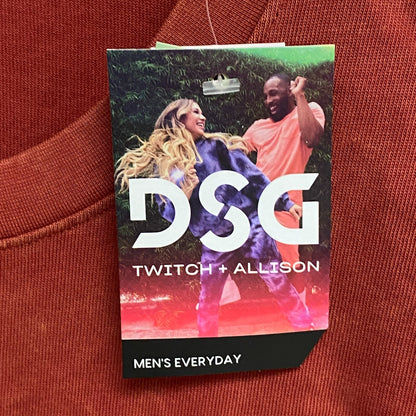 DSG X TWITCH + ALLISON Men's Pocket Short Sleeve Tee Comet Wash Deep Red BOSSM12