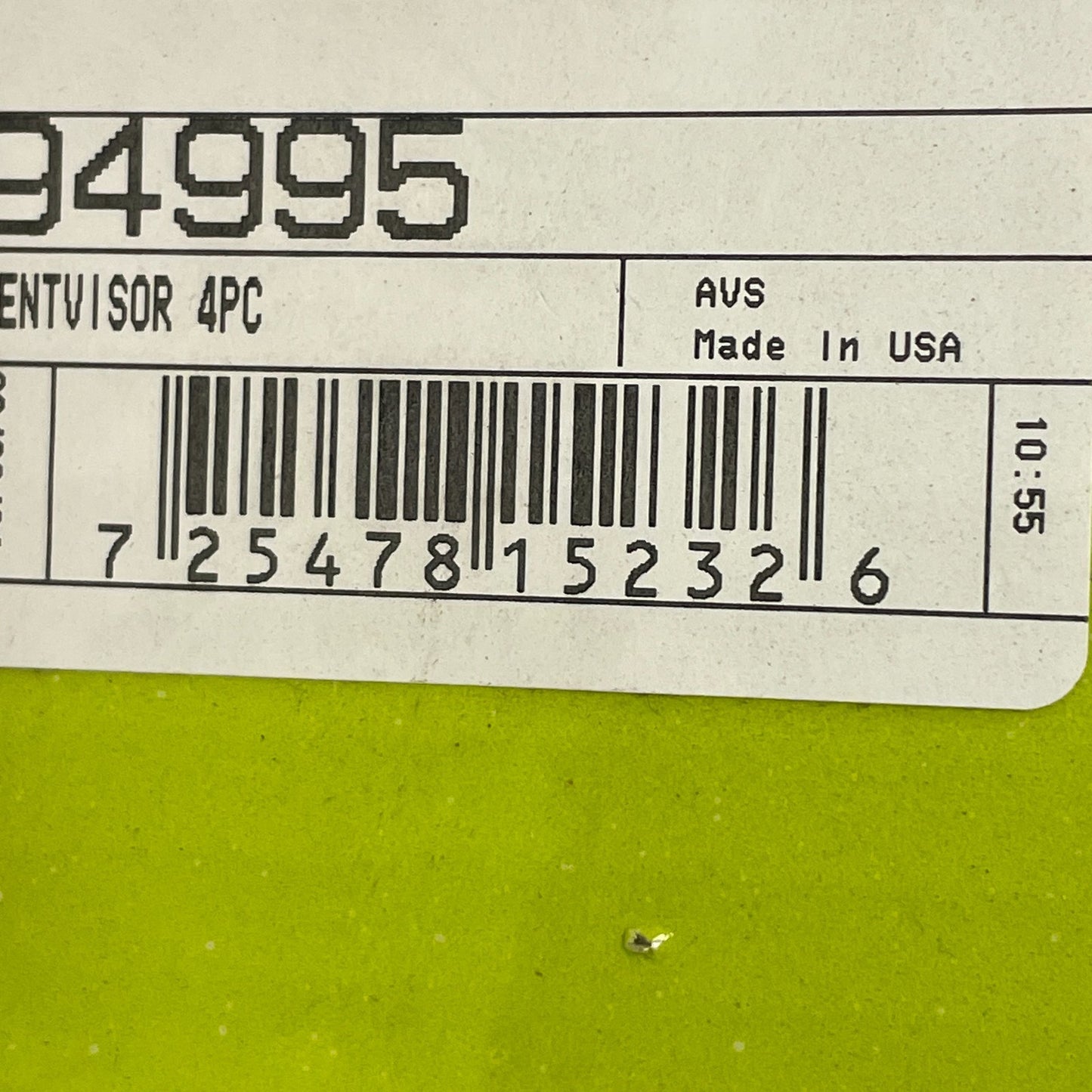 AVS 94995 Outside-Mount Window Vent Visor Set 2015–22 Colorado/Canyon Crew Cab