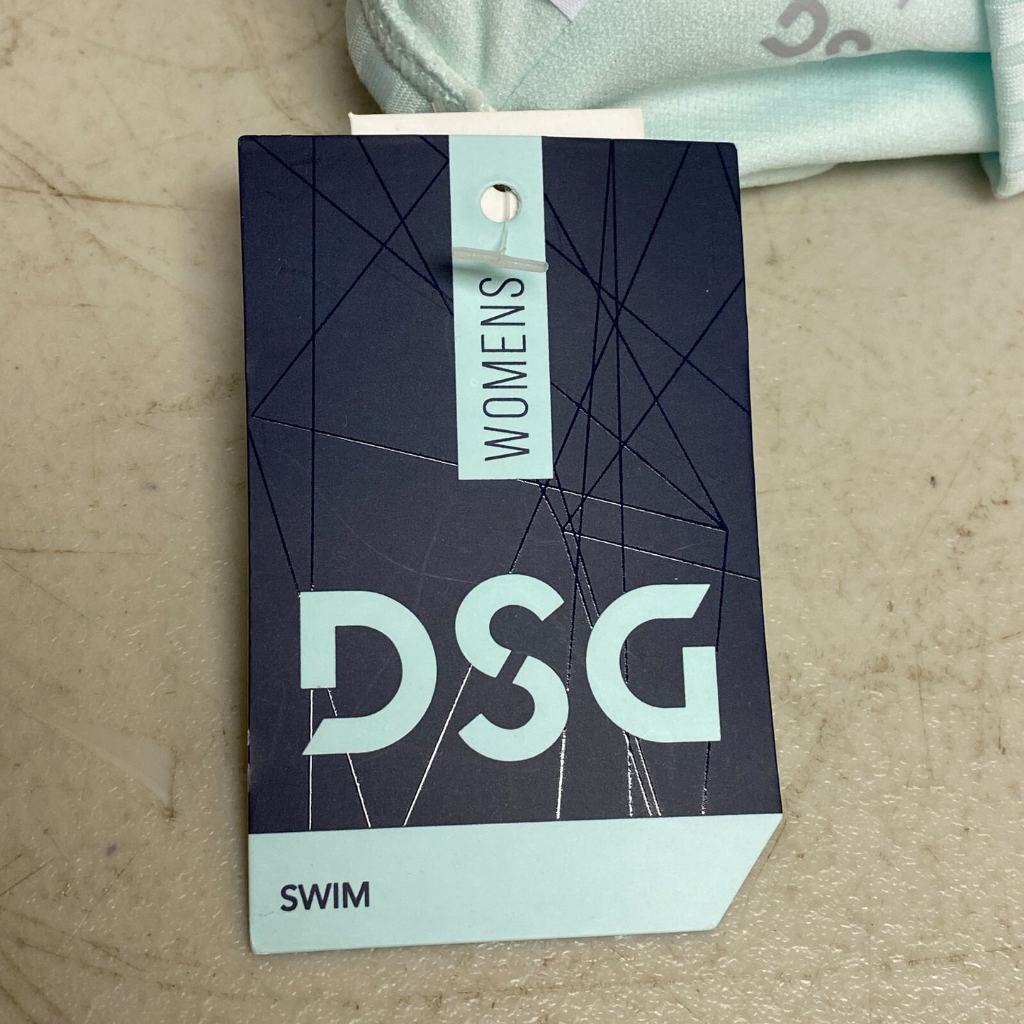 DSG Women's Long Line Scoop Neck swim Bralette Top Mint Froth DSW2786R New